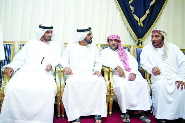 "■ محمد بن راشد يعزي أسرة الشهيد راشد الحبسي"
