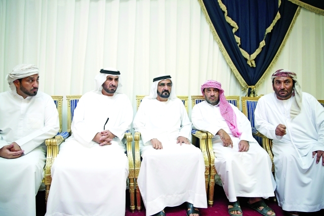 "محمد بن راشد يعزي أسرة الشهيد راشد الحبسي"