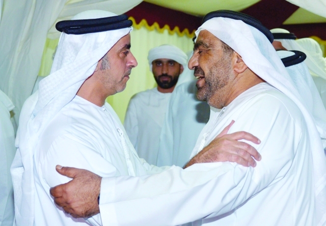 "■ .. ويقدم واجب العزاء في الشهيد محمد الحوسني"