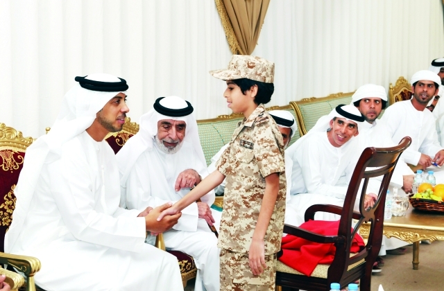 "Ⅶ منصور بن زايد يعزي أسرة الشهيد علي البلوشي | وام"