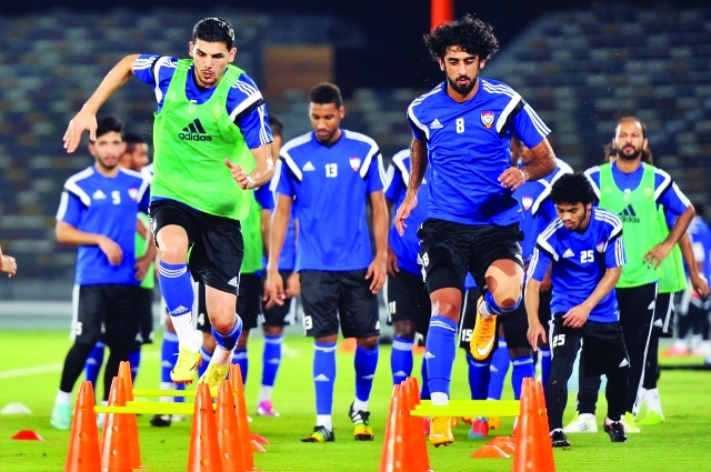 "■ من تدريبات المنتخب  |  البيان"