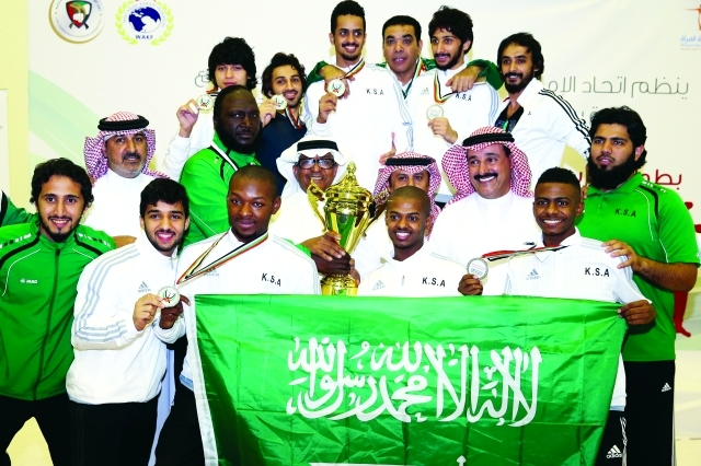 "■ فرحة المنتخب السعودي بالمركز الأول لمنافسات الرجال"