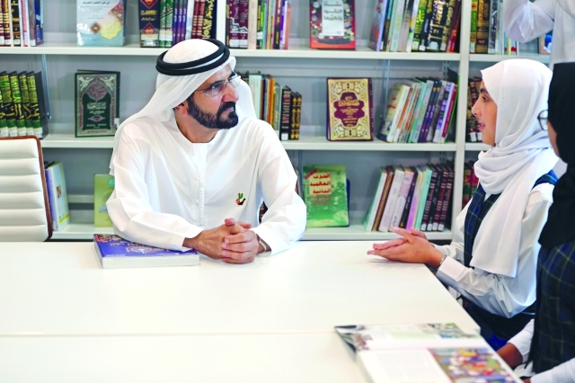 "نائب رئيس الدولة متحدثاً مع زهرات الوطن"