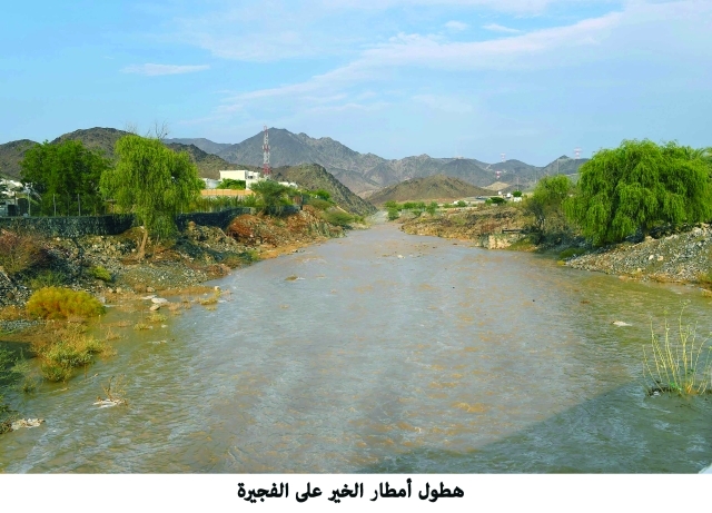 "جريان الأودية بسبب أمطار الخير"