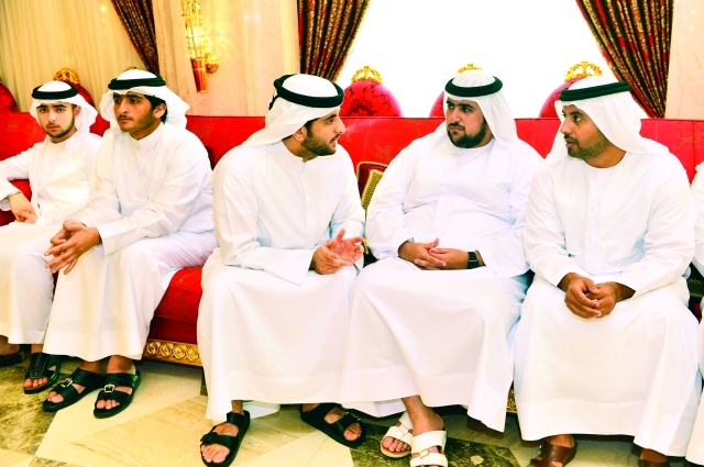 "سعيد بن حمدان ومحمد وزايد بن مكتوم"