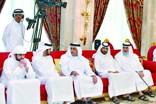 "■ مكتوم بن محمد وسيف بن زايد وأحمد بن راشد وأحمد بن محمد ومحمد بن حمدان"
