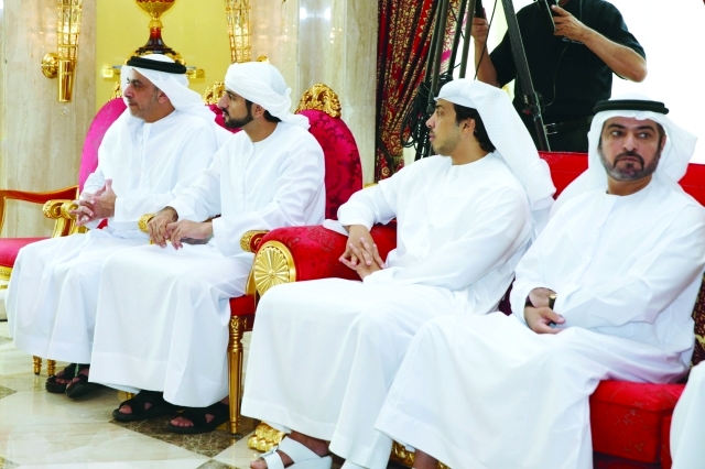 "■ حمدان بن محمد وسيف ومنصور بن زايد وحمدان بن مبارك"