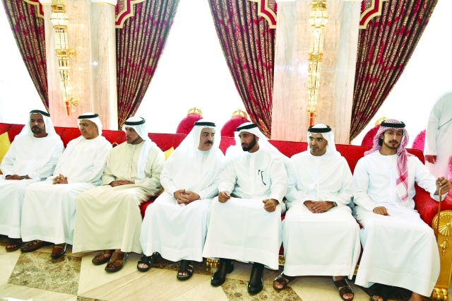 "■ عبيد الطاير ومحمد الشيباني ومحمد عبدالرحيم العلي وبعض المعزين"