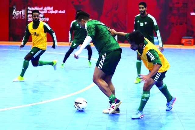 "■ من تدريبات منتخب الصالات | البيان"