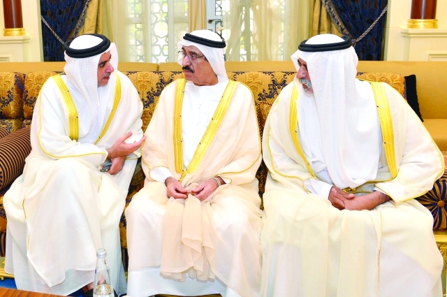 "سيف بن زايد ونهيان بن مبارك ومحمد النابودة"