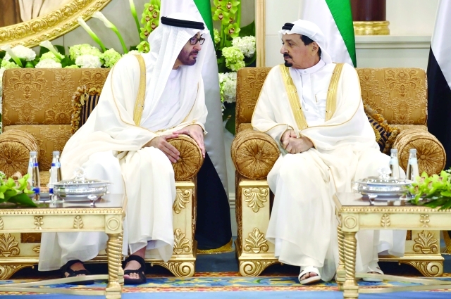 "محمد بن زايد وحميد النعيمي"