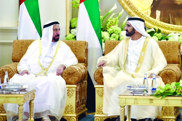 "محمد بن راشد وسلطان القاسمي"