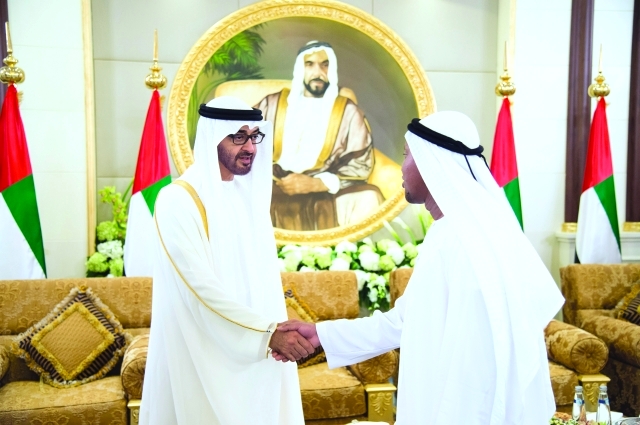"■ محمد بن زايد يتلقى التهاني بالعيد   |  وام"