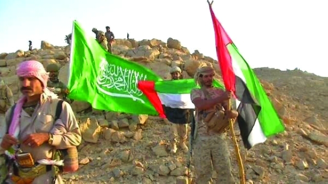 "علما الإمارات والسعودية يرفرفان على سد مارب \"المصدر\""