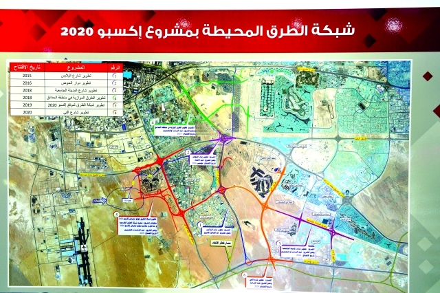"■ نموذج شبكة الطرق المحيطة بمشروع إكسبو 2020"