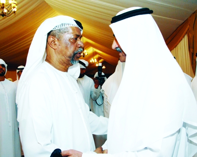 "■ الشرقي معزياً والد الشهيد يوسف الكعبي | وام"