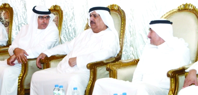 "■ حميد المعلا خلال العزاء     وام"