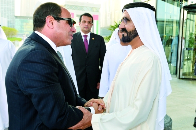 "■ محمد بن راشد مرحباً بالرئيس المصري"