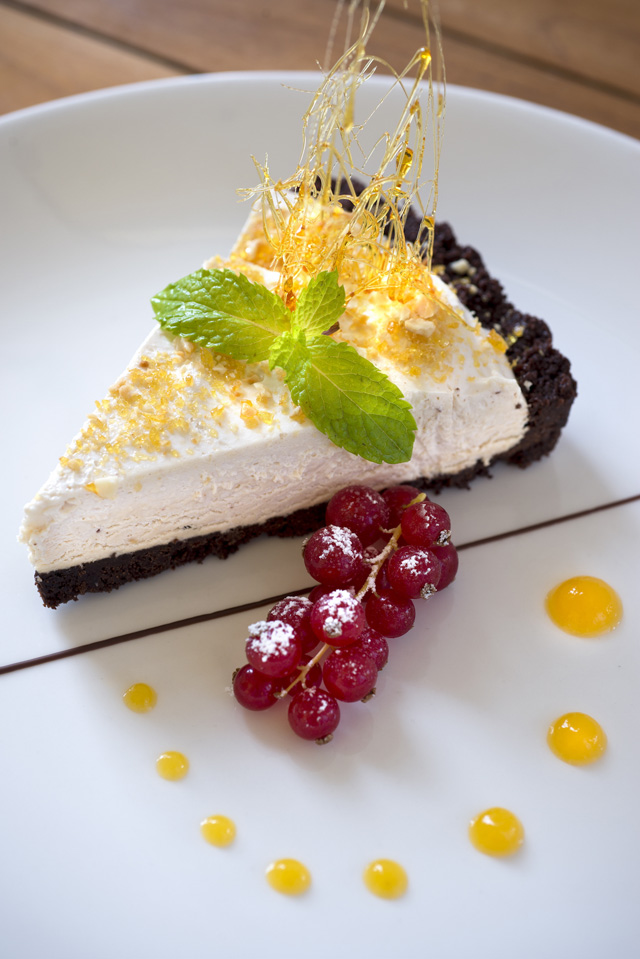 "فطيرة زبدة الفول والشوكولاتة"