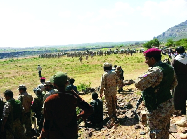 "■ قوات الشرعية خلال الاستعدادات لتحرير السد  |  البيان"