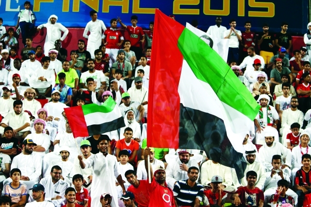 "■ جماهير الأهلي خلال مباراة الذهاب في نهائي دوري أبطال آسيا أمام غوانزهو | تصوير- سالم خميس"