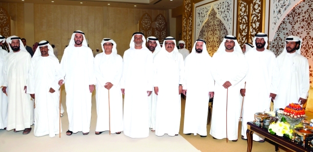 "Ⅶ حمدان بن راشد خلال حضوره أفراح مروشد والكتبي"
