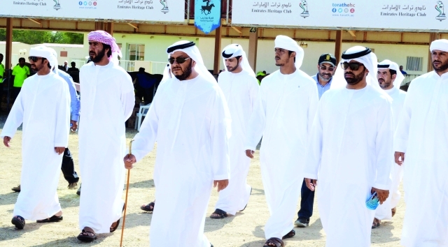 "■ سلطان بن زايد خلال حضوره السباق | وام"