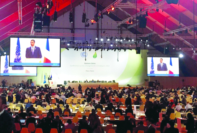 "Ⅶ سلطان الجابر خلال إلقاء كلمة الدولة في مؤتمر المناخ | وام"