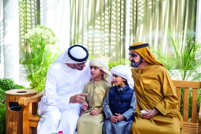 "■ نائب رئيس الدولة وولي عهد أبوظبي أثناء اللقاء"