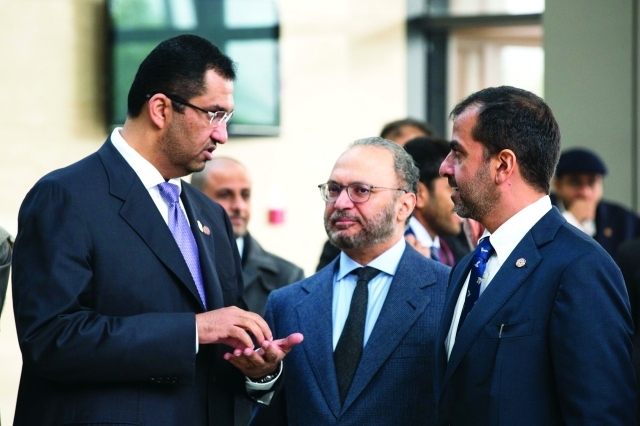 "■ حامد بن زايد وسلطان الجابر وأنور قرقاش"