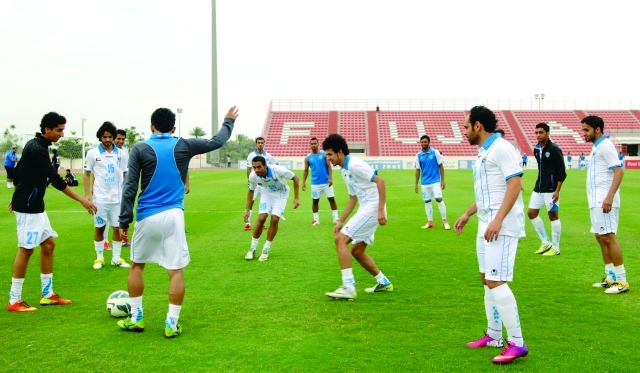 "■ جانب من استعدادات النواخذة للمباراة"