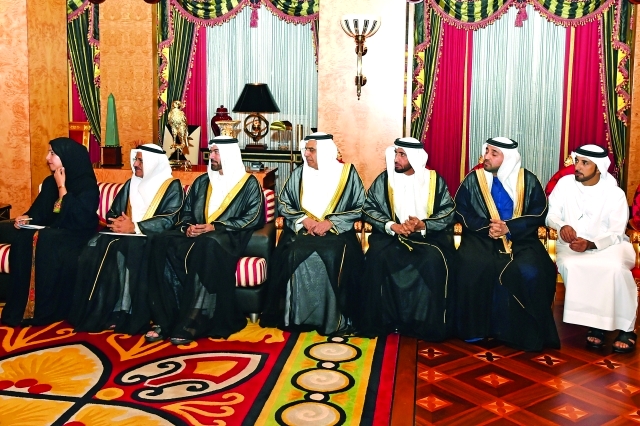 "■ محمد القرقاوي وسلطان المنصوري وعبيد الطاير وريم الهاشمي ومحمد الشيباني وخليفة سليمان وسلطان السبوسي"