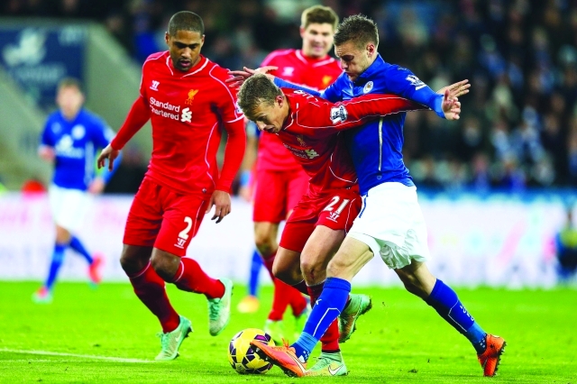 "■ من لقاء ليفربول وليستر في الموسم الماضي | أرشيفية"