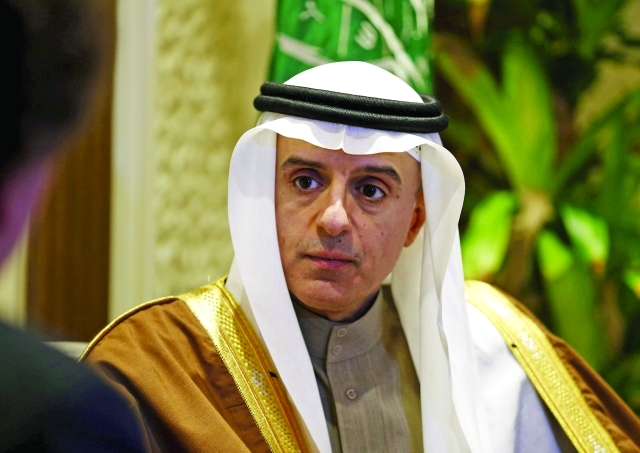 "■ الجبير خلال مقابلته مع رويترز"
