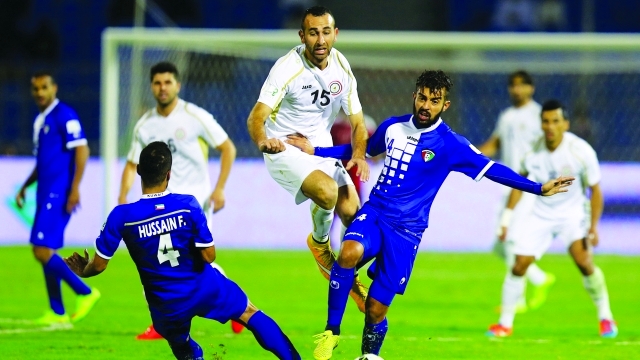 "■ من مباراة سابقة للمنتخب الكويتي | أرشيفية"