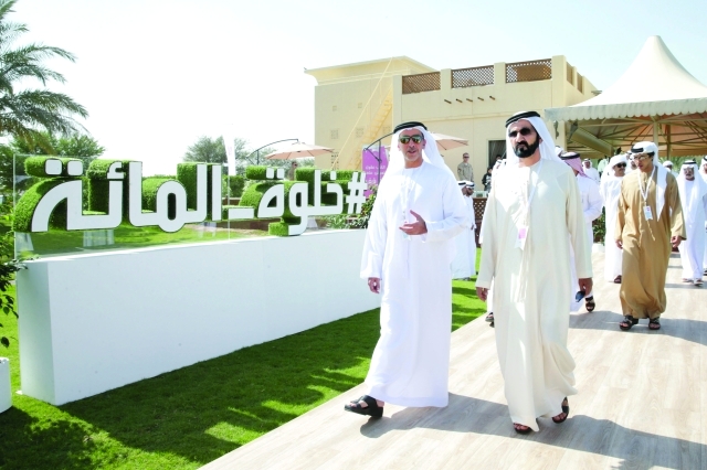 "■ محمد بن راشد وسيف ومنصور بن زايد"