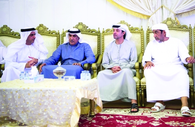 "■ هزاع وسيف بن زايد يقدمان العزاء إلى سعيد ومحمد خلفان الرميثي | وام"