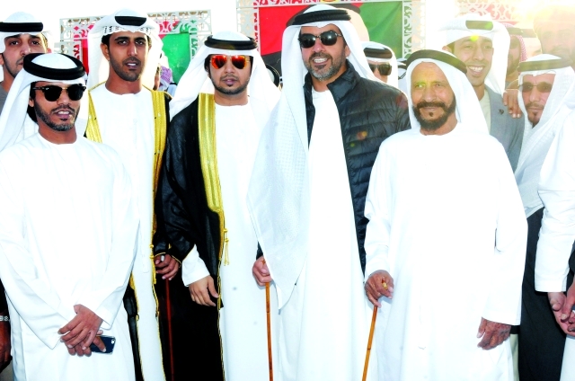 "■ حامد بن زايد أثناء الحفل"