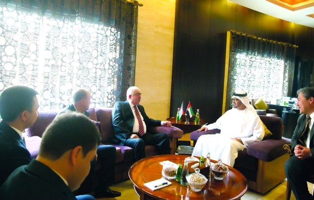 "■ محمد بن زايد في حديث مع عبد الرشيد دوستم | وام"