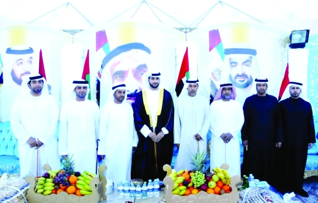 "■ أحمد بن طحنون لدى حضوره حفل الزفاف"