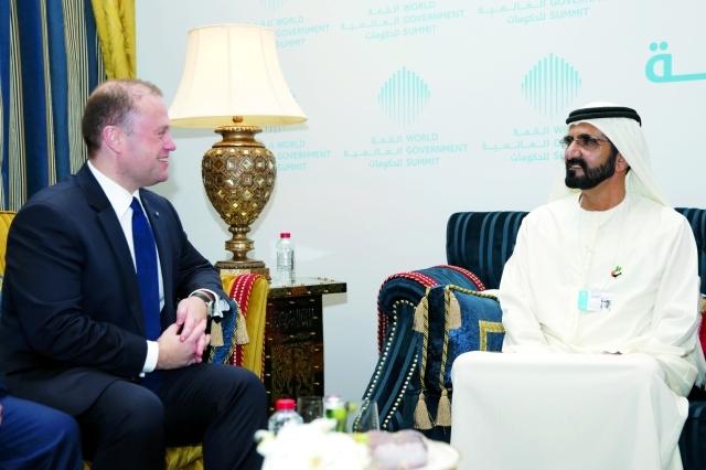 "■ نائب رئيس الدولة خلال لقائه رئيس وزراء مالطا"
