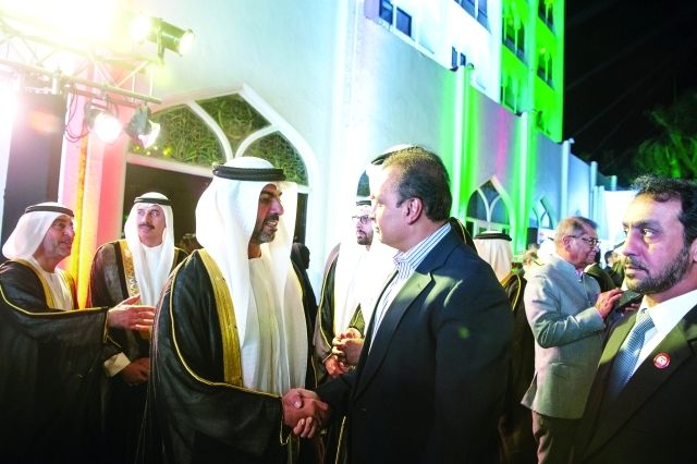"■ حامد بن زايد أثناء الحفل"