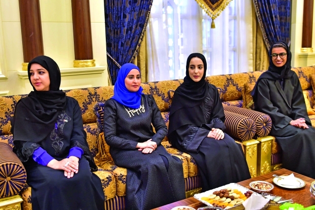 "■ ريم الهاشمي وعهود الرومي ونورة الكعبي وشمة المزروعي"