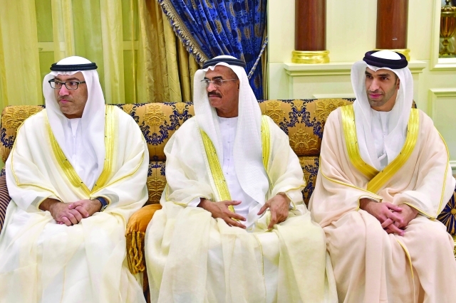 "■ عبد الرحمن العويس وعبد الله بلحيف وثاني الزيودي"