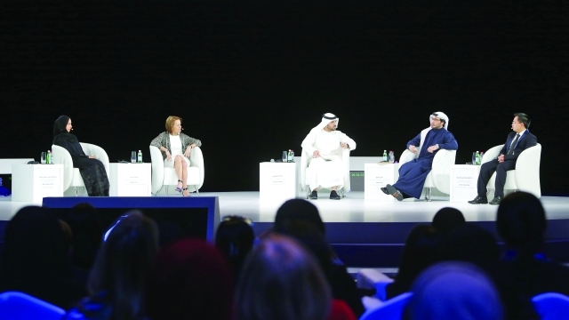"خلال جلسة «إحداث تأثير اجتماعي مستدام» تصوير: زافير ويلسون"