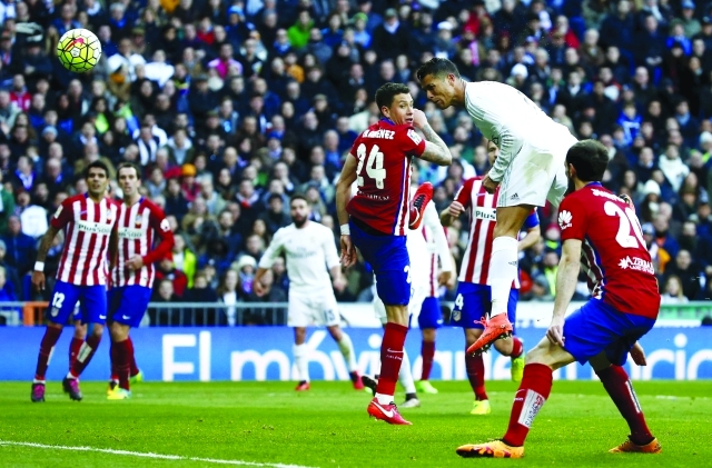 "■ رونالدو خلال لقاء ريال مدريد وأتلتيكو | رويترز"