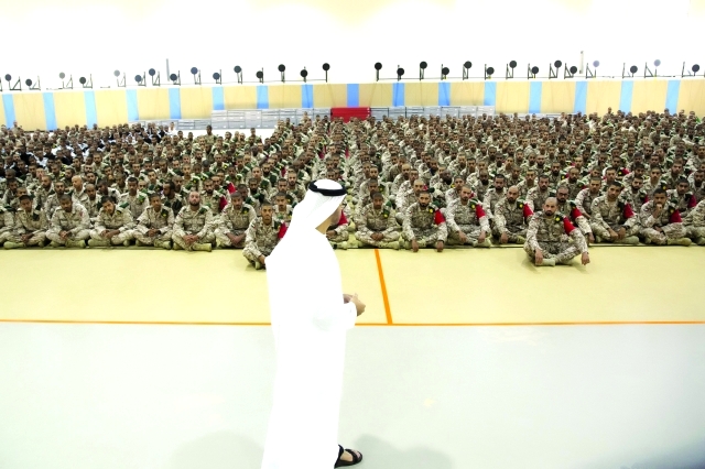 "■ محمد بن زايد مخاطباً أفراد الخدمة الوطنية"