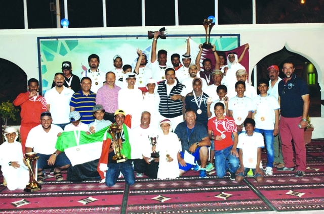 "■ منتخب الشراع بطل الخليج سعيد بإنجازه"