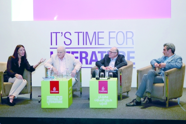 "خلال فعاليات مهرجان طيران الإمارات للآداب |  تصوير سالم خميس"