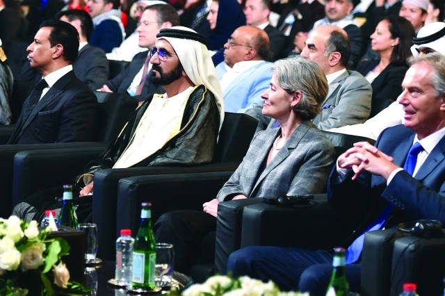 "■ محمد بن راشد يتابع فعاليات الحفل"